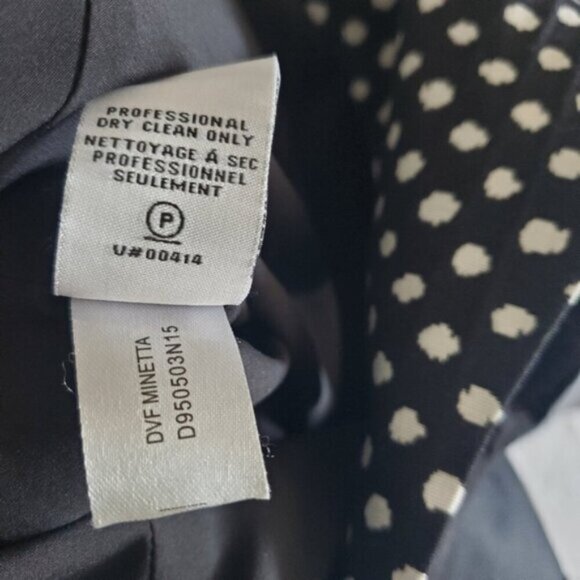 Diane Von Furstenberg Black/White Minetta Sheath Dress Size 6 - Picture 7 of 7